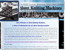 Tablet Screenshot of aboutknittingmachines.com